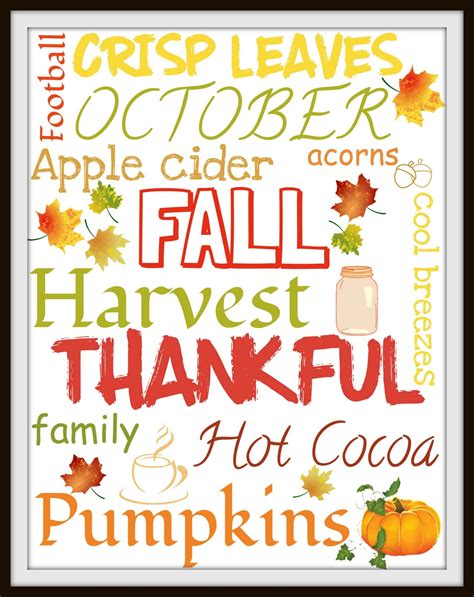 10 Free Fall Printables That Will Make You Enjoy Autumn Even More