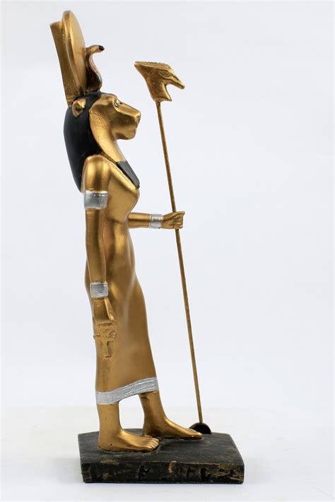 Egyptian Gold Sekhmet The Goddess Of Healing And War Standing Etsy