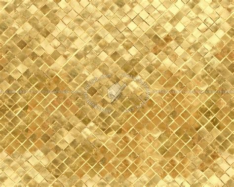 Mosaico Gold Metal Plate Texture Seamless 10756