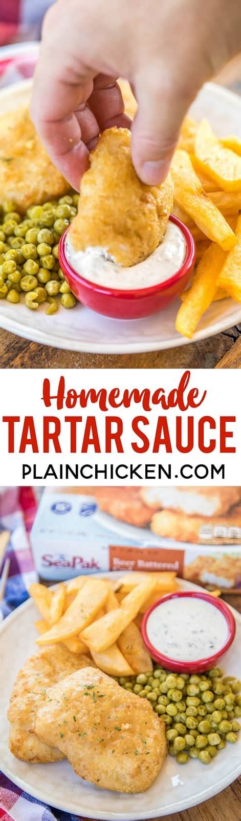 Homemade tartar sauce is so easy to make yourself. Homemade Tartar Sauce - Plain Chicken