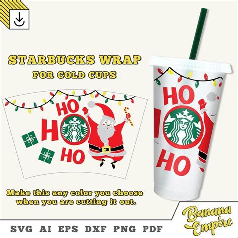 Believe Christmas Svg Santa Ho Ho Ho Starbucks Cup Svg Christmas Svg Christmas Clip Art