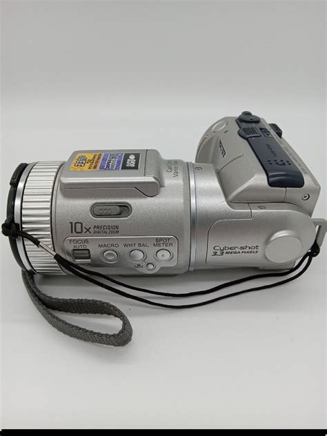 Sony Cyber Shot Dsc F505v 33mp Digital Camera Silver W 128mb Memory
