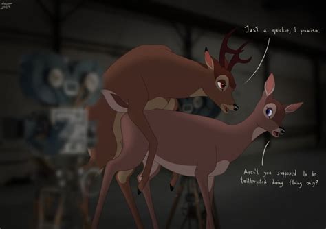 Rule 34 Antlers Bambi Bambi Film Brown Body Brown Fur Camera Canon Couple Deer Dialogue