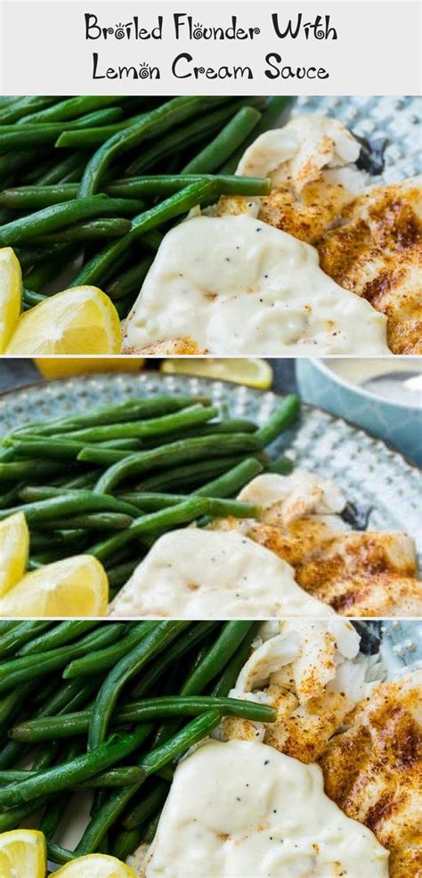Dredge the flounder fillets in the bread crumb mix, pressing lightly. Broiled Flounder with Lemon Cream Sauce can be ready in ...