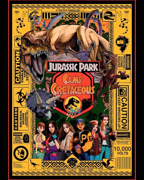 Camp Cretaceous Retro Style Poster Jurassic Park Know Your Meme