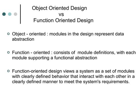 Function Oriented Design