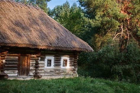 Ancient Traditional Ukrainian House House House Styles Wooden House