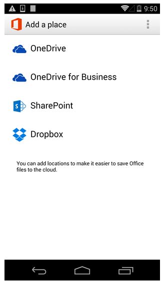 Office Mobile For Android Smartphones Update Available With Onedrive