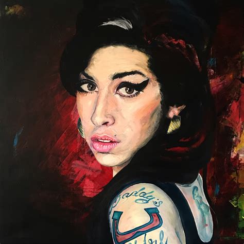Original Amy Winehouse Oil And Acrylic Painting On Canvas Etsy