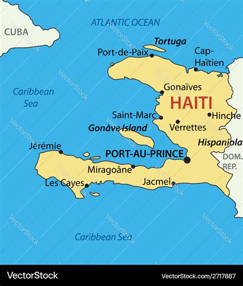 Republic Of Haiti Map Royalty Free Vector Image