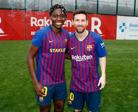 Photo Of The Day Assisat Oshoala Meets Lionel Messi Pm News