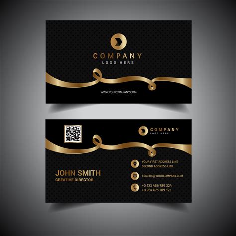 Elegant Black And Gold Business Card 213045 Vector Art At Vecteezy