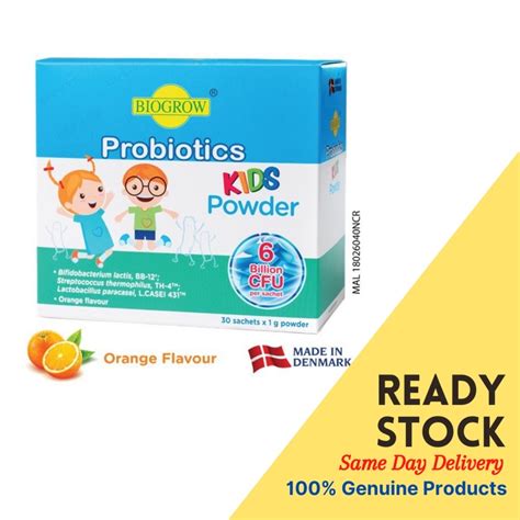 Biogrow Probiotics Kids Powder 30 Sachets X 1g Healthy Guts For Kids