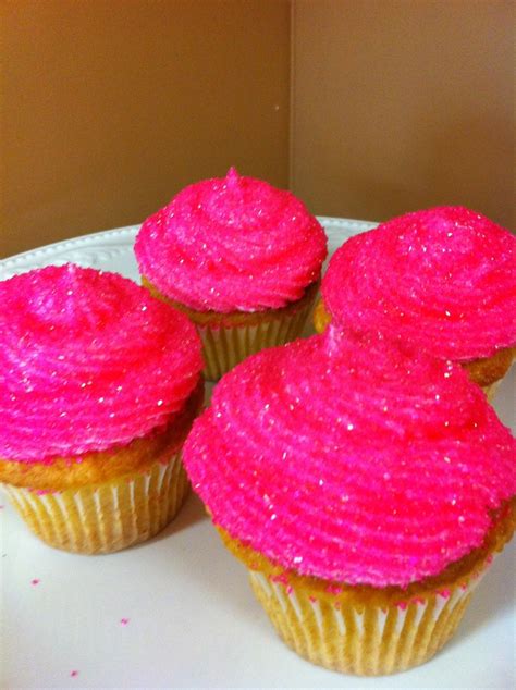 Pink Sparkle Sparkle Cupcakes Hot Pink Cakes Yummy Cupcakes