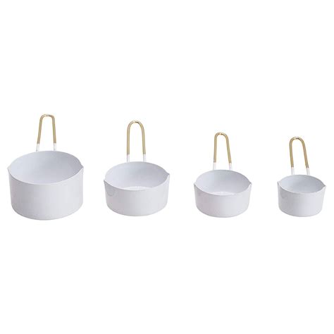 White And Brass Measuring Cups Measuring Cups Set Modern Measuring