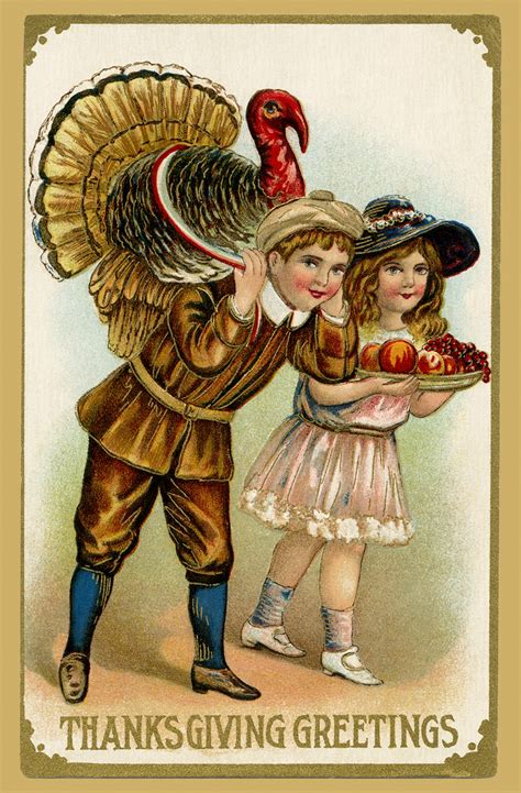 Thanksgiving Vintage Turkey Card Free Stock Photo Public Domain Pictures