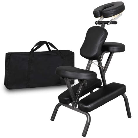 portable light weight massage chair leather pad travel massage tattoo spa chair w carrying bag