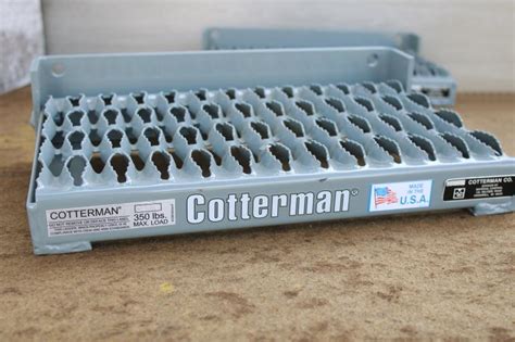 New Old Stock Industrial Fold Up Step Set Of Two Cotterman 350 Lb