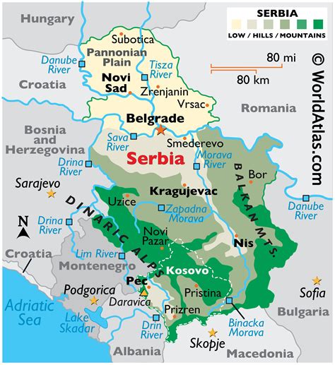 Geography Of Serbia Landforms World Atlas