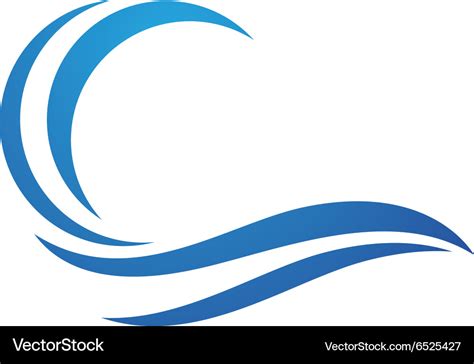 Wave Logo Royalty Free Vector Image Vectorstock