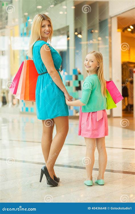 Mother And Daughter Shopping Stock Photo Image Of Concepts Customer