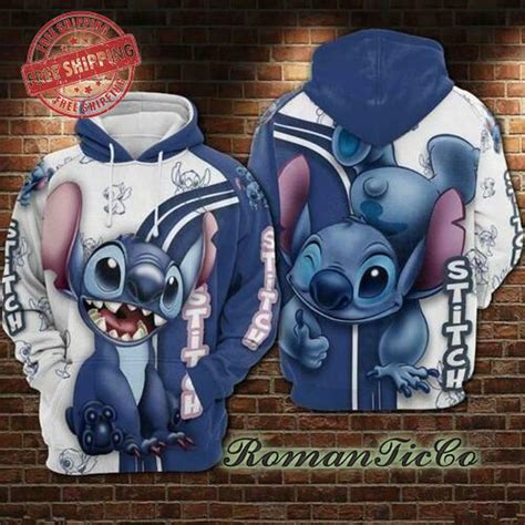 Stitch Full Printing Hoodie Stitch All Over Printed Hoodie Etsy