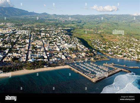France Reunion Island Saint Pierre Aerial View Stock Photo Alamy