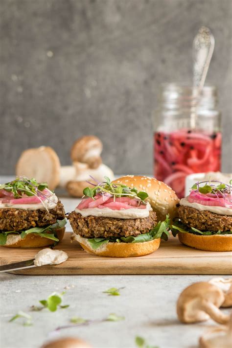Mushroom Veggie Burgers Vegan Gluten Free From My Bowl