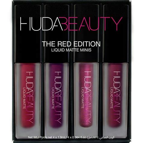 On the heels of her huda beauty lip contour pencils release in march, kattan is releasing the new huda beauty liquid matte lipsticks. Huda Beauty Liquid Matte Minis | The Red Edition - BeautyFiks