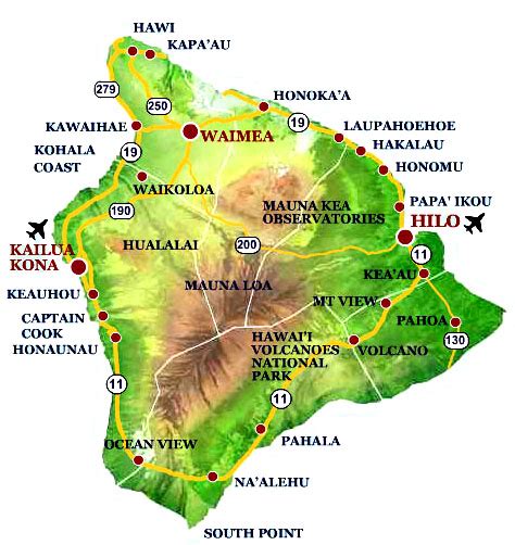Big Island Hawaii Maps And Information