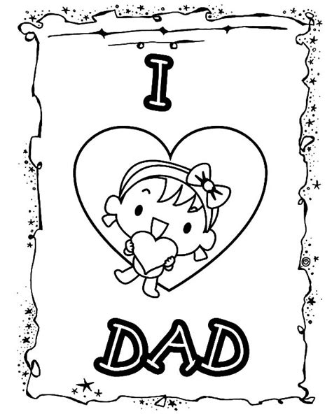 I Love Dad Coloring Pages Best Dad Ever Love You Fathers Day Coloring