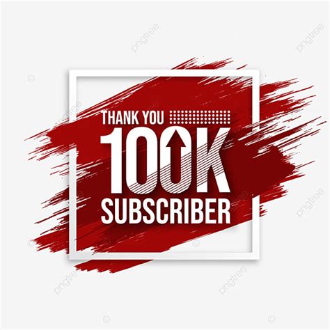 Thank You Subscribers Vector Design Images Thank You 100k Subscriber
