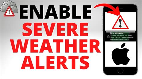 How To Turn On Severe Weather Alerts On Iphone Emergency Weather