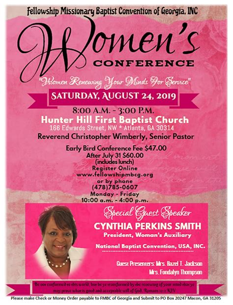 Womens Conference Fellowship Missionary Baptist Convention Of Georgia