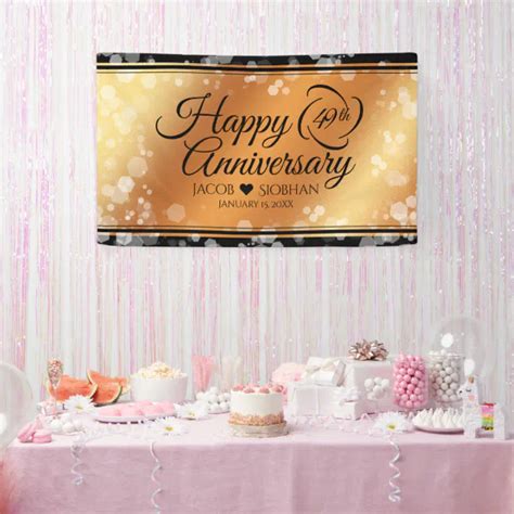 Elegant 49th Copper Wedding Anniversary Banner Zazzle