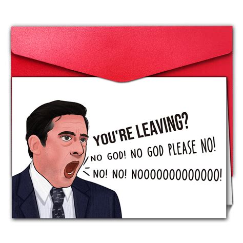 Buy Funny Michael Scott Leaving Card For Colleague The Office