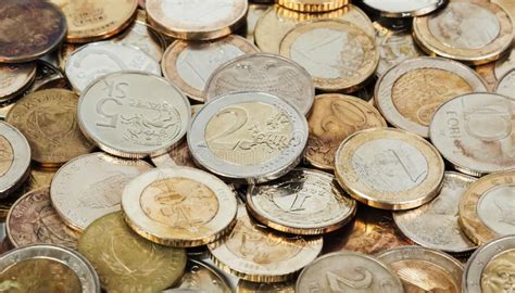 Old European Coins Background Stock Photo Image Of Banking