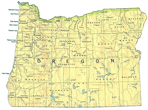 Map Of Oregon Labeled World Map Blank And Printable