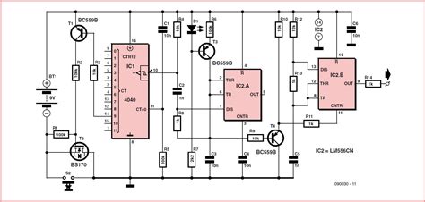 In this circuit we are going to pull down both input of a gate to ground through a 1kω resistor. Zapper for Electrotherapy Schematic Circuit Diagram