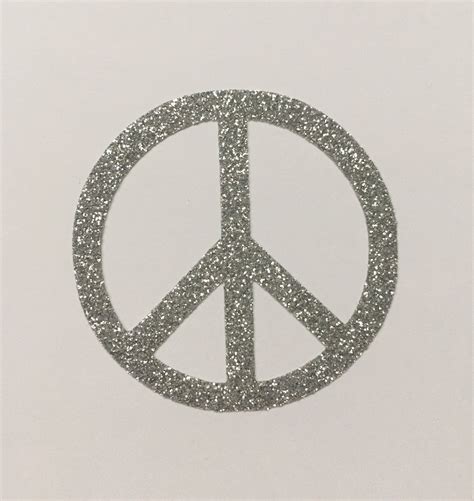 Peace Sign Glitter Iron On Design Happy Patches By Happypatches