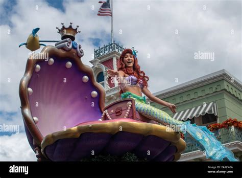 Orlando, Florida. September 25, 2019. Little Mermaid in Disney Festival