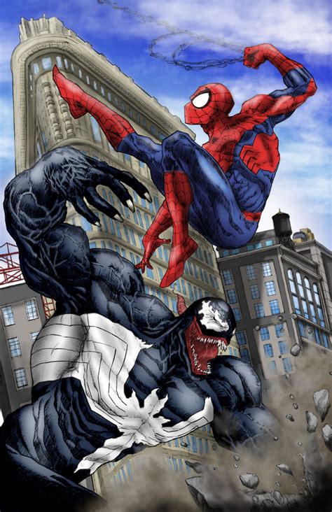 Spider Man Vs Venom Ny By H0pe127 On Deviantart