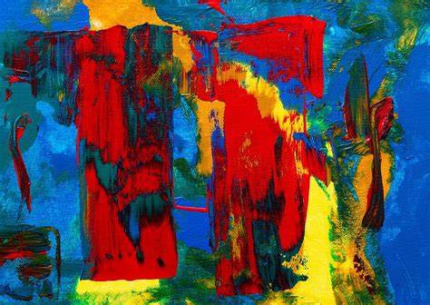 Hd Wallpaper Red Yellow Green And Blue Abstract Painting Abstract