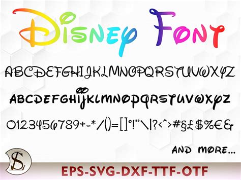 Disney Font Svg Cricut Fonts Svg Disney Svg Files Svg Etsy
