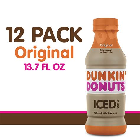 Dunkin Iced Coffee Bottles Original