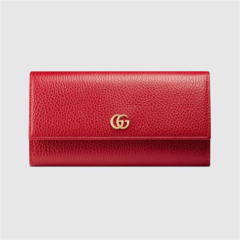 Gucci Leather Continental Wallet In Red Save 33 Lyst