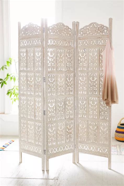 Amber Carved Wood Room Divider Screen Urban Outfitters