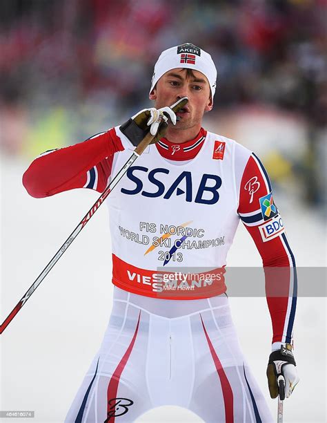 Petter Jr Northug Of Norway Celebrates Winning The Gold Medal In The
