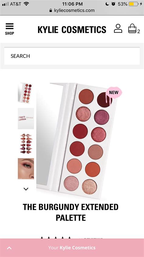 The Burgundy Extended Palette Kylie Cosmetics By Kylie Jenner Kylie