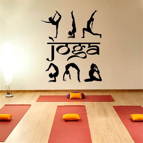 Yoga Wall Decal Vinyl Sticker Yoga Studio Decor Fitness Exercises